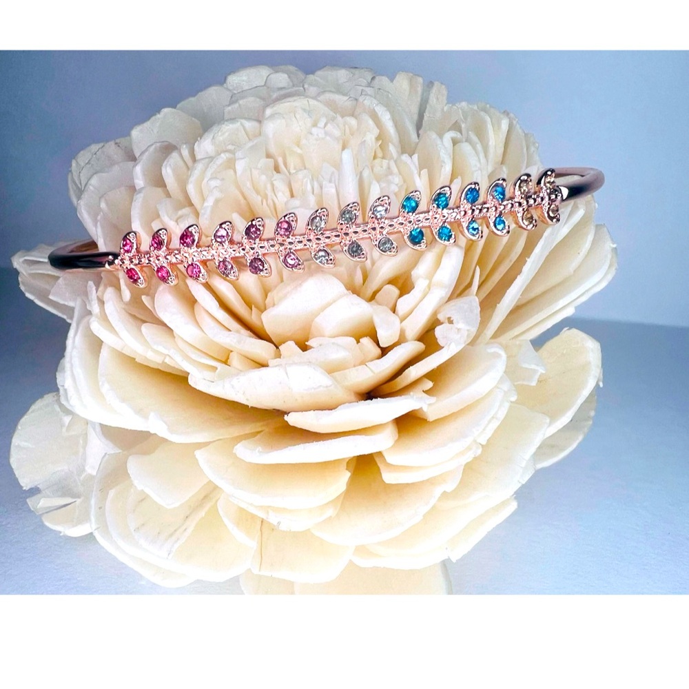 Rainbow Rose Gold Toned Bracelet - SOLD